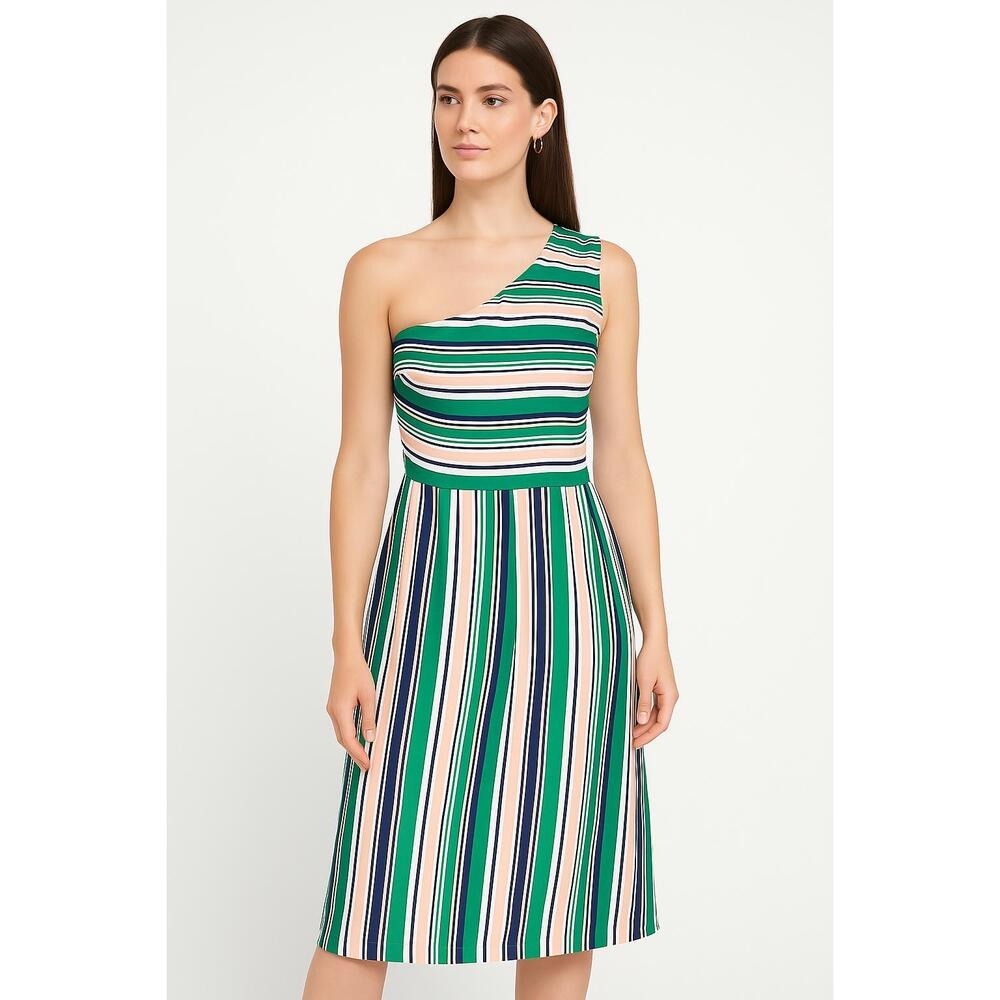 JOA Los Angeles‎ Dress Womens Small Multicolor One Shoulder Striped Sleeveless